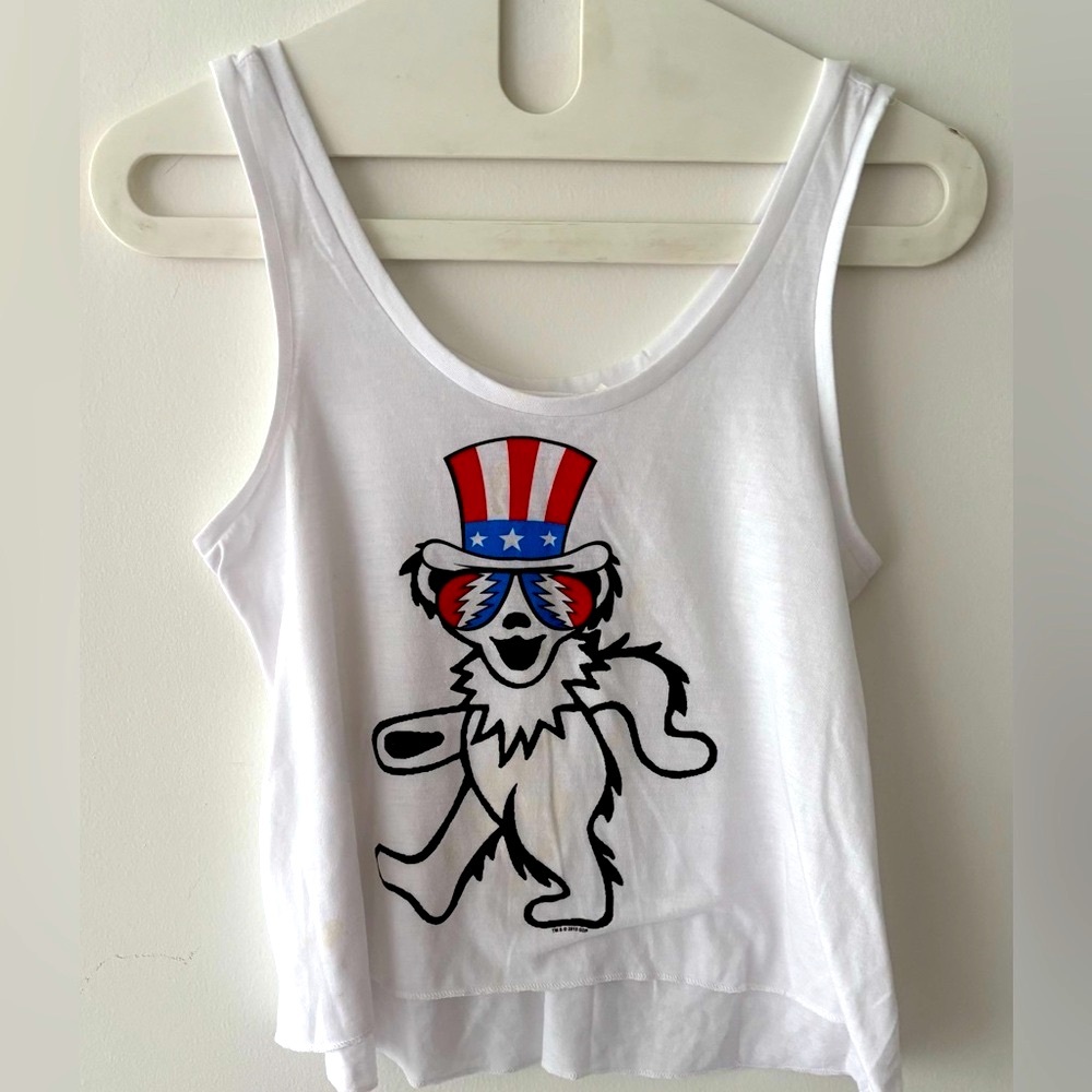 NWOT Grateful Dead tank top 2015 Uncle Sam Patriotic dancing Bear M